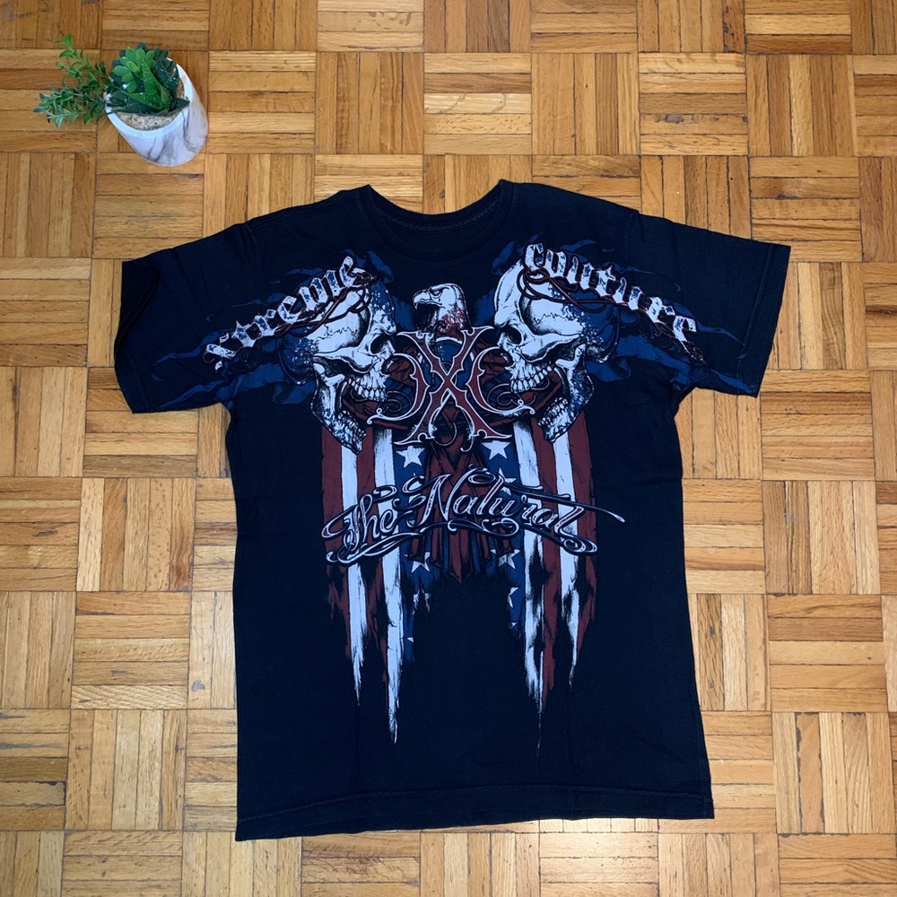 EXTREME XTREME COUTURE UFC RANDY COUTURE GRAPHIC T SHIRT AFFLICTION BRAND